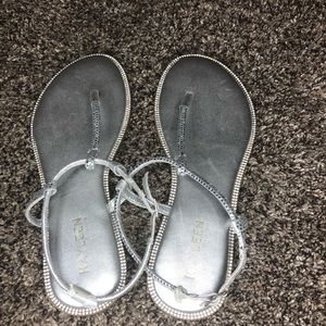 Silver sandals